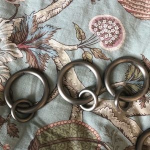 Pottery Barn Nickel Curtain Rings, 38 total
